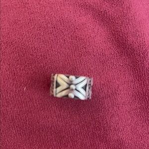 Silver (925) ring . Size 6-61/2.